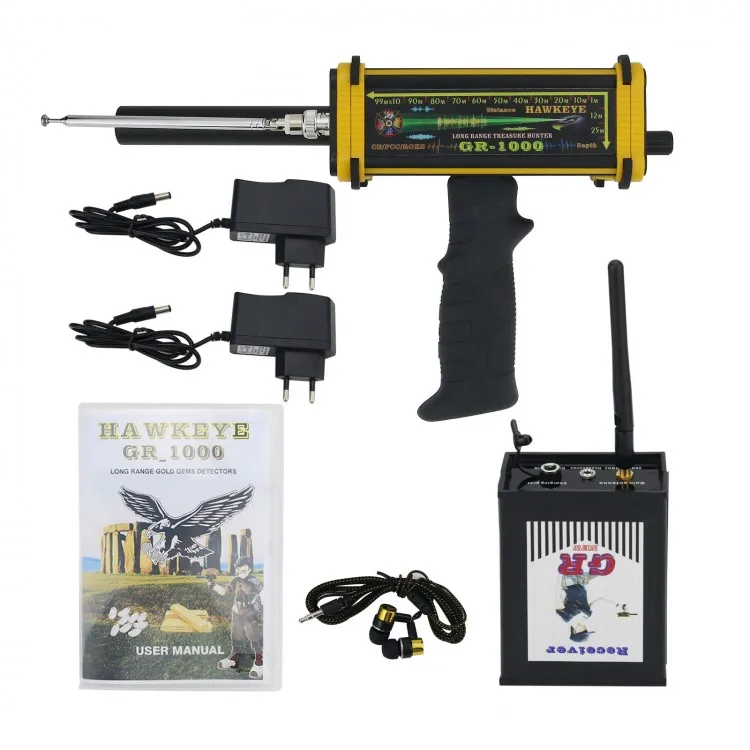 Latest GR-1000 HAWKEYE Long Range Treasure Gold Finder Detector Metal Detector