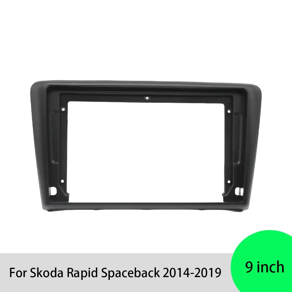 

Для Skoda Rapid Spaceback 2014-2019 9 дюймов Автомобильная рамка Fascia адаптер Android радио приборная комплект панелей