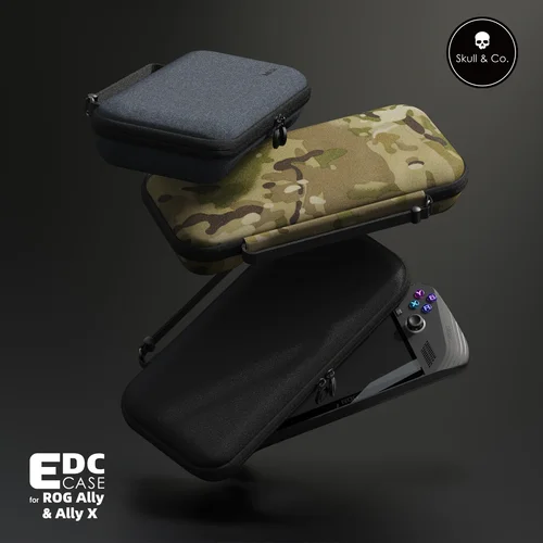 Skull & Co. EDC Estuche Bolsa de almacenamiento de carcasa dura portátil Bolsa de transporte delgada para ROG Ally X