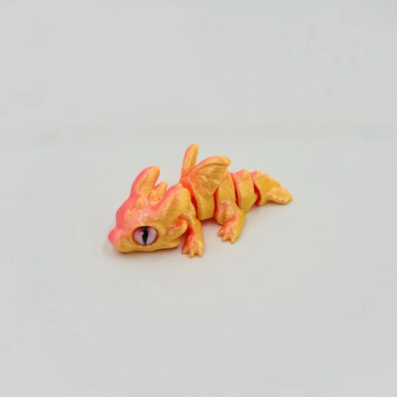 1/5/10/15 Stück 3D-gedruckter Babydrache mit beweglichen Gelenken und simulierten Augen, als dekorative Gegenstände für das Zuhause, zur Raumgestaltung und als Geschenk für Feiertage. – Detail 14