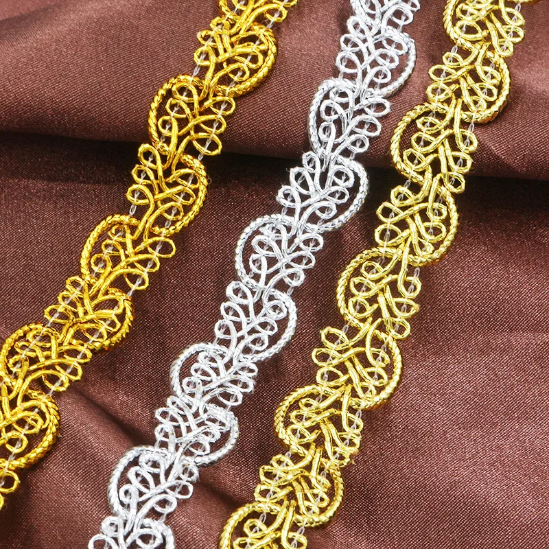Home Lines Textiles - 25/50 Meters Gold/Silver Braided Lace Trim