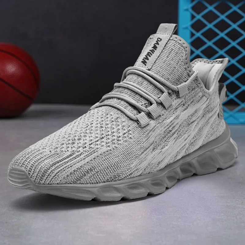 

Fujeak Fashion Classic Men's Casual Sneakers Comfortable Sport Shoes Mesh Lace-up and Anti-slip Flat Walking Shoe Plus Size 46