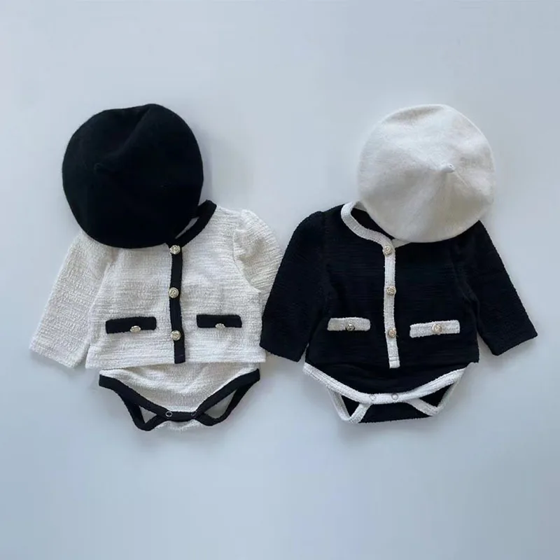 2024 Autumn New Baby Girl Long Sleeve Clothes Set Fashion Infant Princess Jacket + Pp Pants 2pcs Suit Cute Baby Girl Outfits