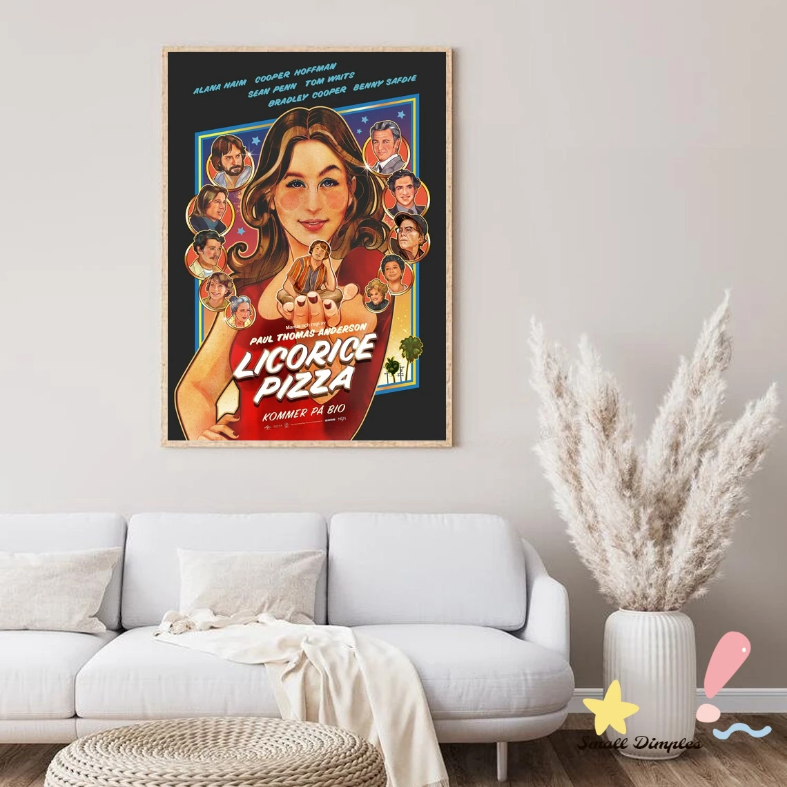 Póster de película de Pizza de regaliz, lienzo impreso, decoración del hogar, pintura de pared (sin marco)