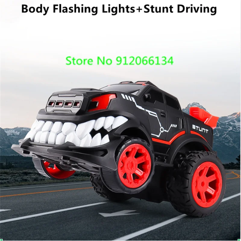 

Demon Tooth Electric MINI Remte Control Car 2.4G 360° Rotate Cool LED Lighting Stunt Stand High Speed Off-Road MINI RC Car Toy