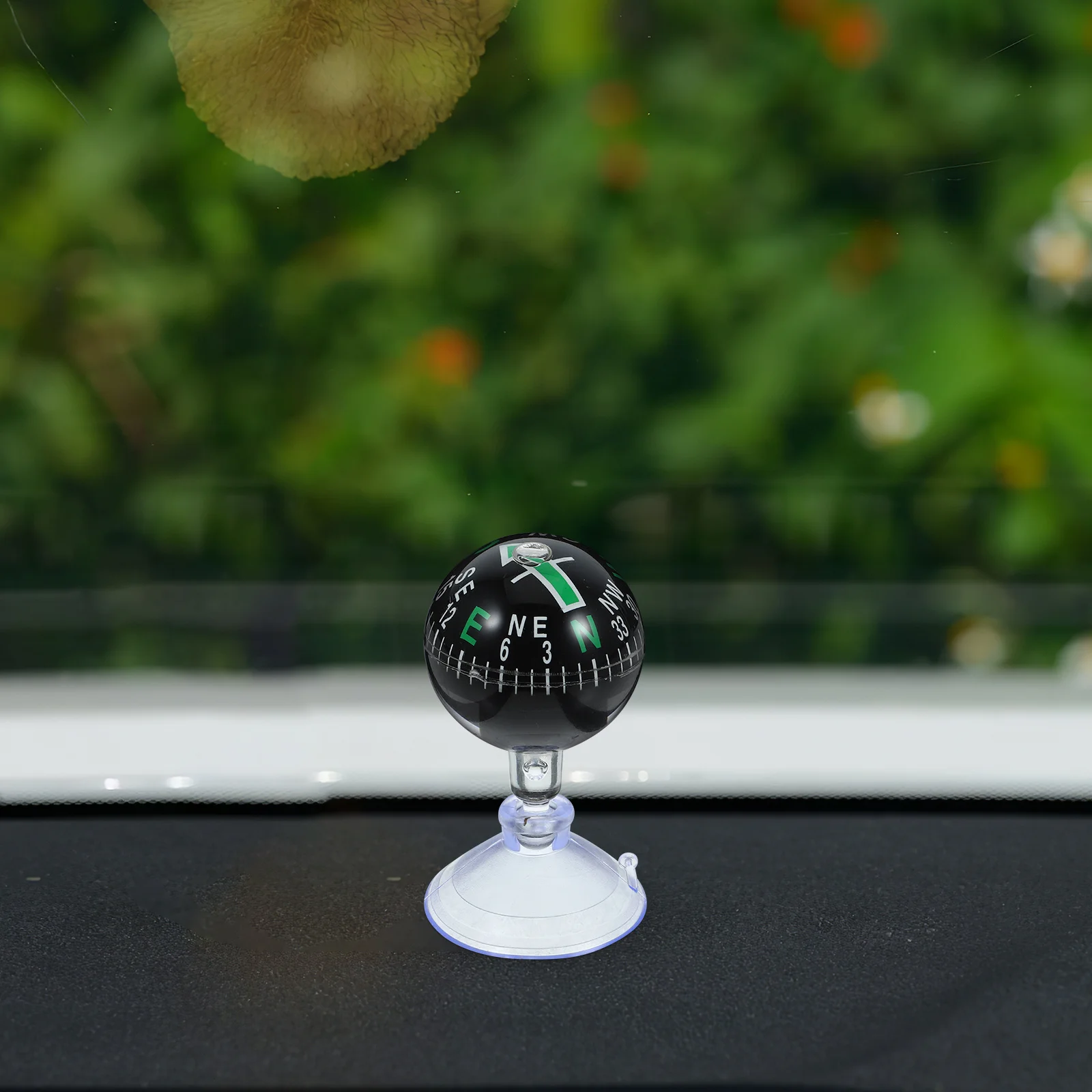 

Car Compass Ball Small Portable Automotive Dashboard Compass Ball Spherical Suction Cup Mount Precise Navigation Car
