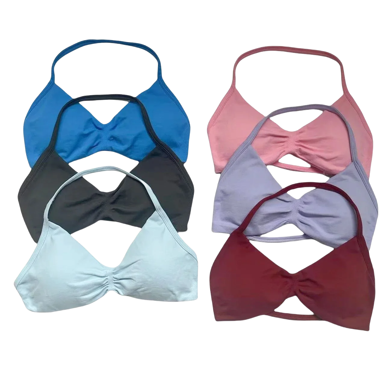 المقاومة التدريب الرياضة الأعلى اليوغا Strappy الصدرية الديناميكية فتاة النساء متوسطة دعم سلس حزام الرسن تجريب رائجة البيع اليوغا الصدرية #3