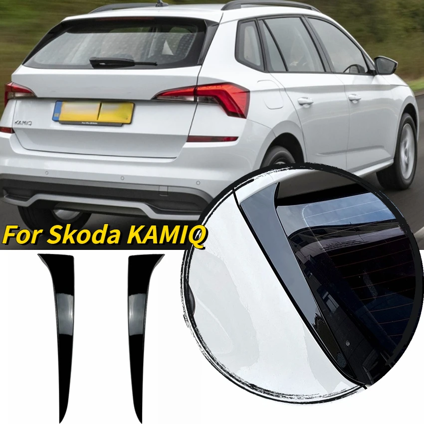 Auto Heckscheibe Seitens poiler Flügel für Skoda Kamiq schwarz Canard Splitter Spoiler Flügel Auto Ersatz Außen teile