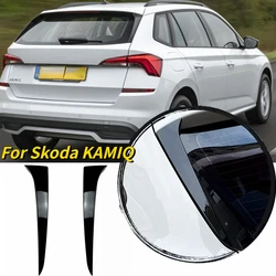 Car Rear Window Side Spoiler Wing For Skoda KAMIQ 2019 2020 Black Canard Splitter Spoiler Wings Auto Replacement Exterior Parts