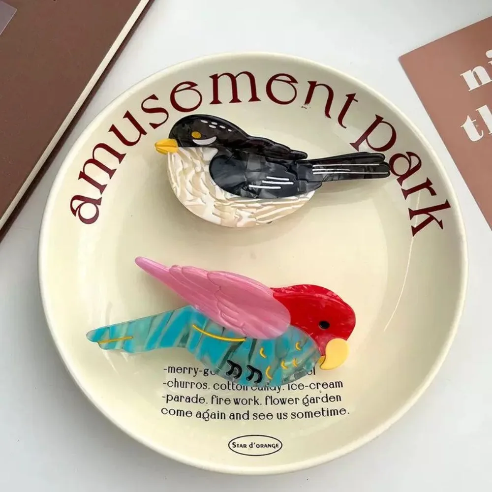 Cute Cartoon Animal Shark Clip Woodpecker Creative Acetic Acid Hair Claw Korean Style Headwear Swallow Bird Hair Claw Female