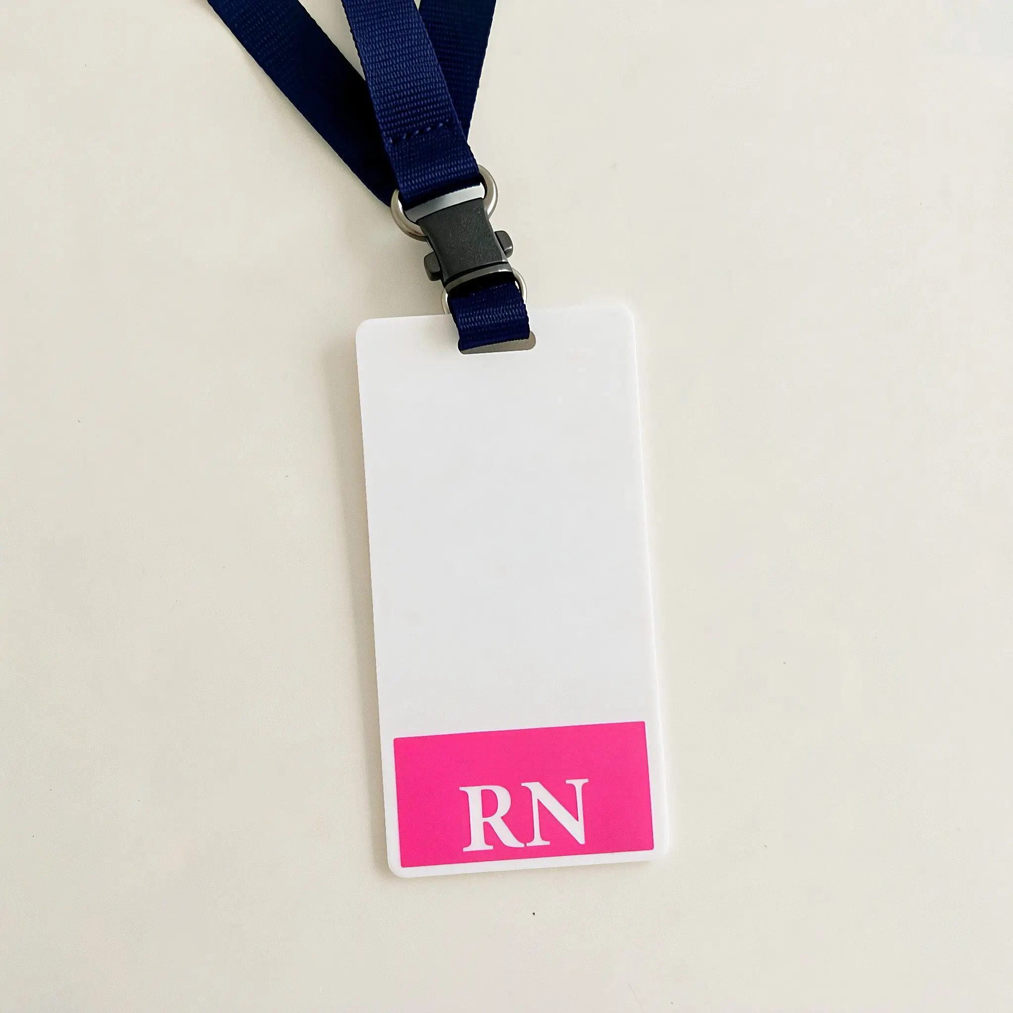 Rigid Plastic Nurse Id Badge Holder Vertical Waterproof Role Card High Contrast Nurse Station Role Identifier Healthcare Worker