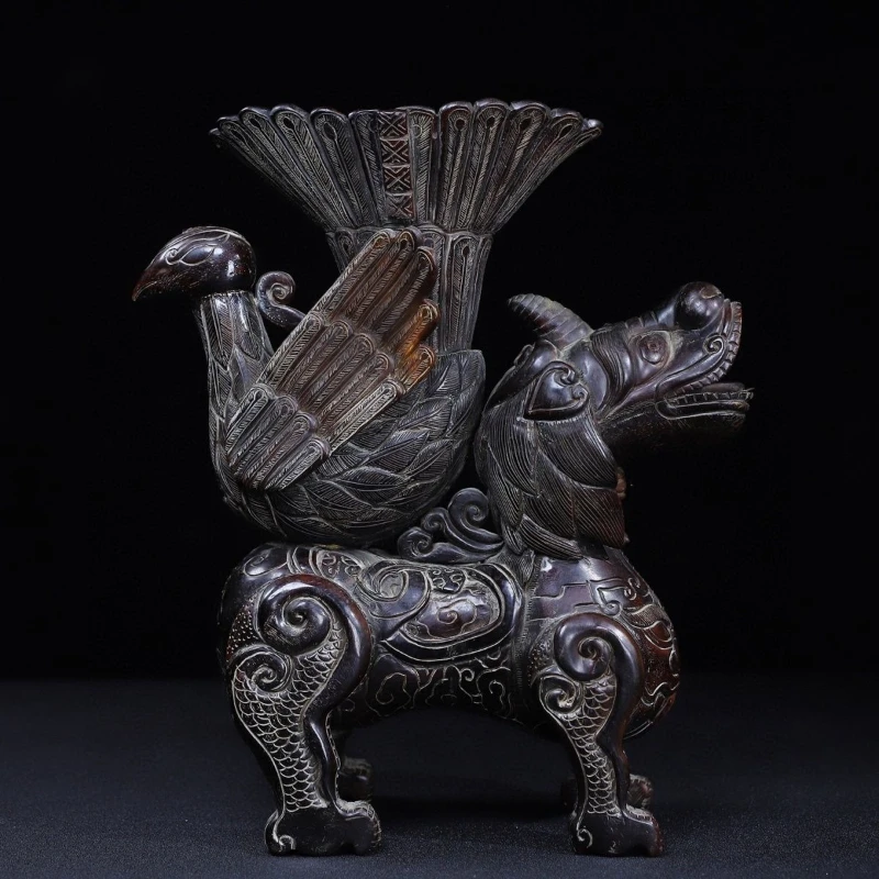 Horn auspicious beast phoenix cup ornament collection gift