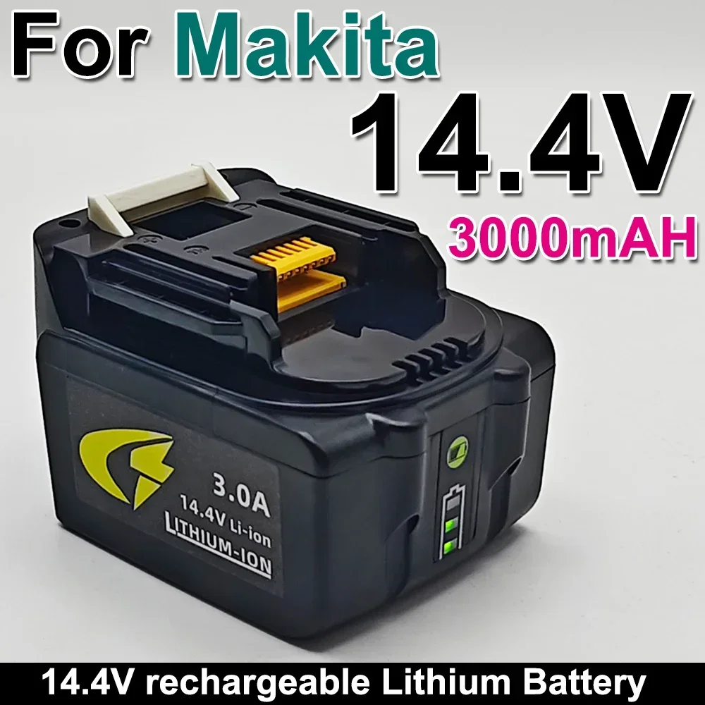 For Makita 14.4V 3000mAh BL1430 BL1415 BL1440 196875-4 194558-0 195444-8 3.0Ah 14.4V rechargeable battery