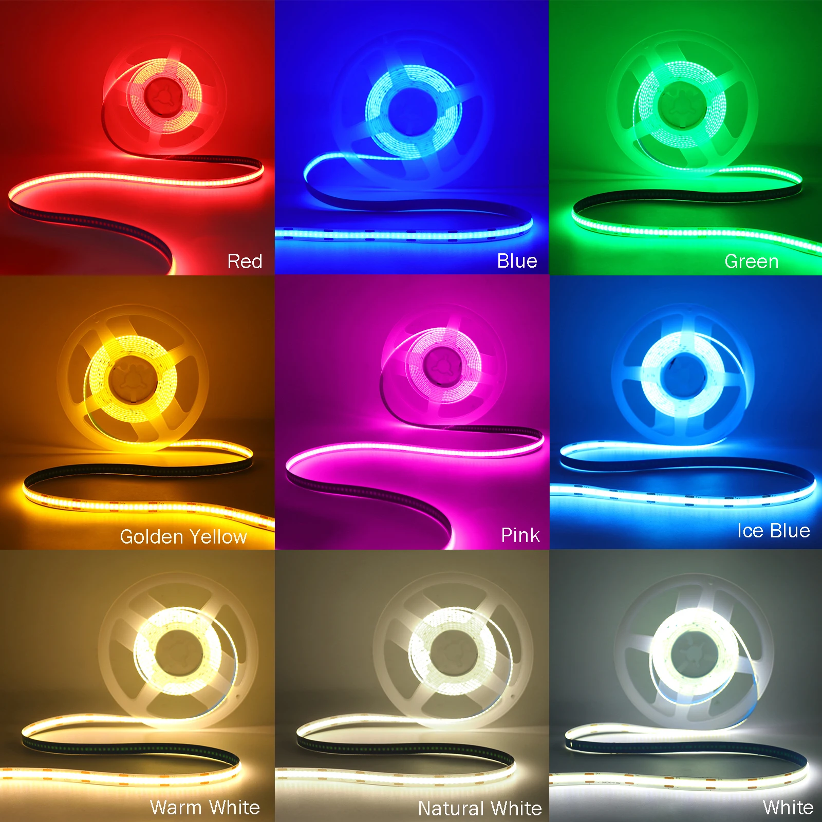 DC 5V COB LED Strip 8mm Battery USB Powered With Motion Sensor 320LEDs/M Induction Night Light for Stair Under Bed Cabinet Light