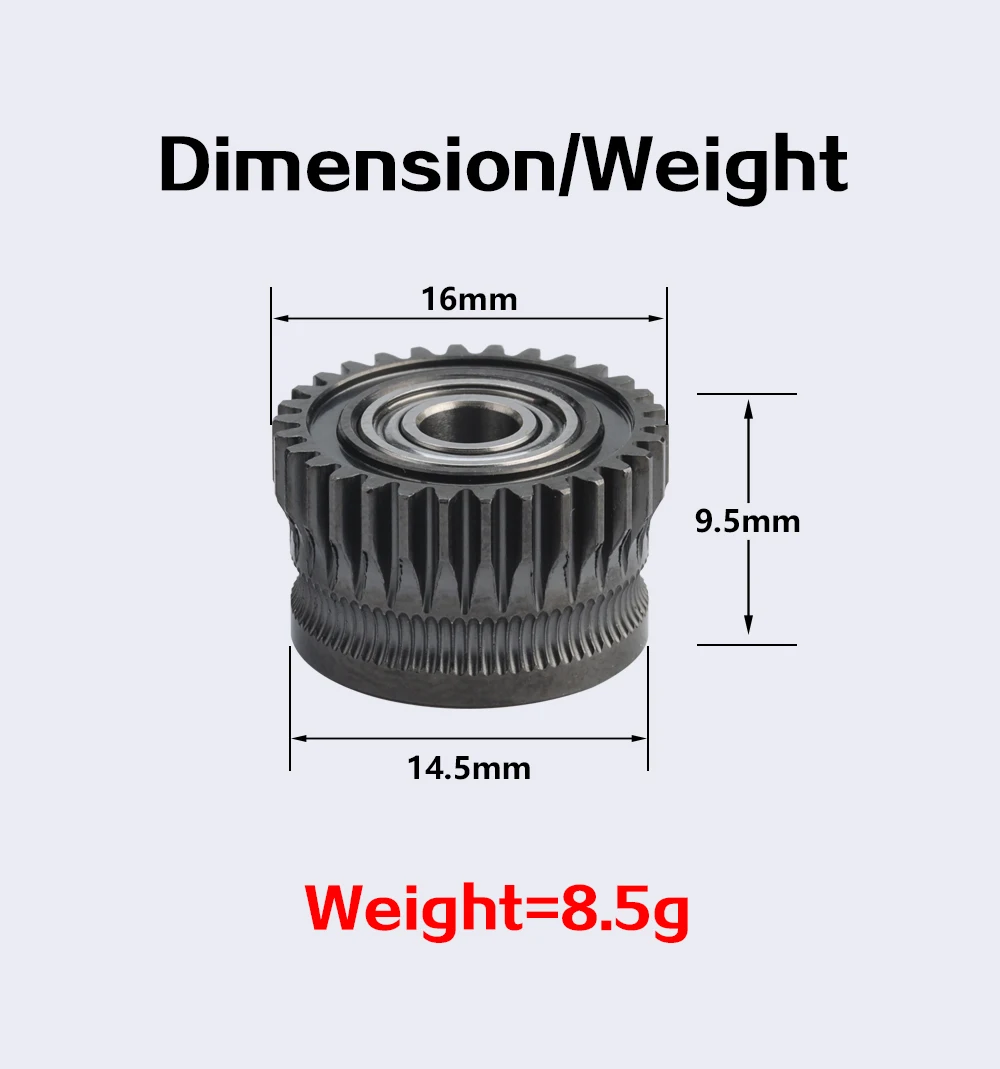 Trianglelab ® DLC K1 Gear K1C Extruder K1max DLC Gear Vollmetall-Integriertes Getriebe mit DLC-Beschichtung für K1 K1 Max K1C Extruder 3D-Drucker – Detail 6