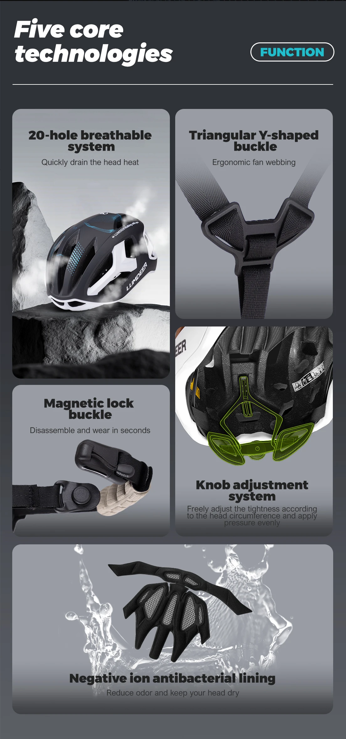Eastinear Hochwertiger Fahrradhelm, ultraleicht, atmungsaktiv, MTB, Rennradhelm, Herren und Damen, Radfahren, Sicherheitshut, Fahrradzubehör – Detail 4