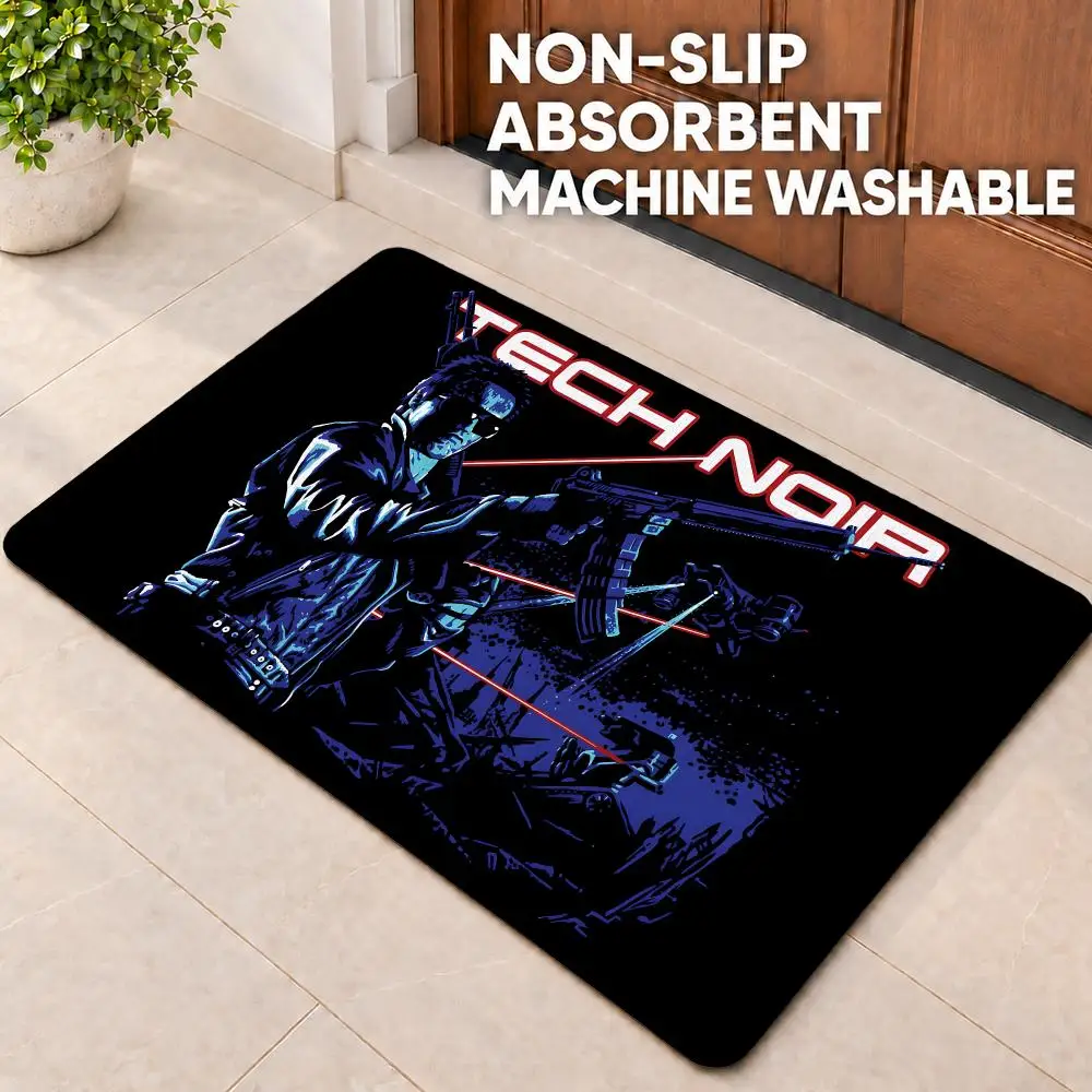 movie Terminator Floor Mat Doormat Non-Slip Floor Mat Rug for Bathroom Kitchen Entryway Indoor Outdoor Home Decor