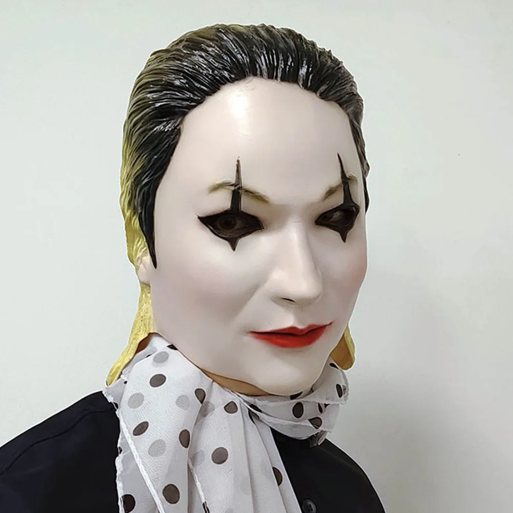Realistische Latex-Vollkopfmaske im weiblichen Stil mit geformtem Haar-Make-up-Design für Halloween, Maskerade, Cosplay-Party, Verkleidungs-Requisite – Detail 3