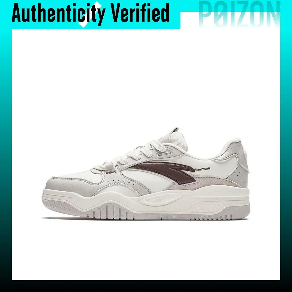 Anta Wave Shoe Slip Resistant Low top Skateboard Shoes Women's White Gray 922348003-3