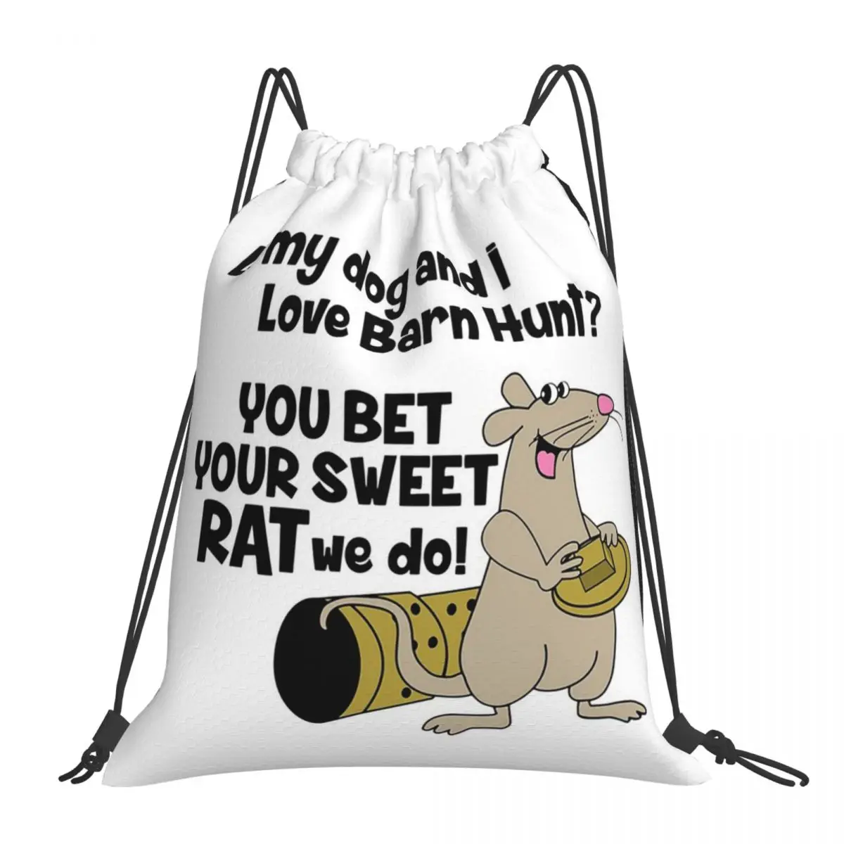 

Do My Dog And I Love Barn Hunt Premium Backpacks Drawstring Bags Drawstring Bundle Pocket Sports Bag Book Bags For Man Woman