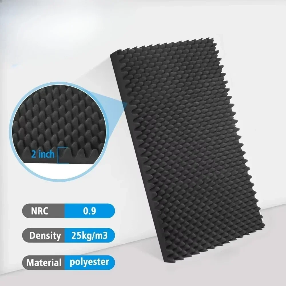Make Friend 50x50cm Studio Acoustic Panels Sound Foam Egg Crate Soundproof Absorption Treatment Pad  5cm Thickness 1/2Pcs