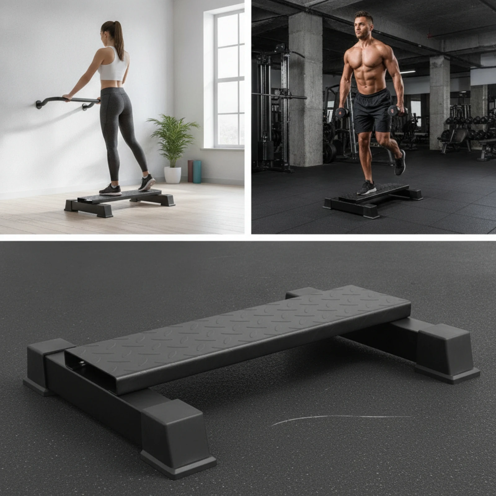 Calf Raise Board Textured Calf Stretch Board Stable Low-Height for Home Gym