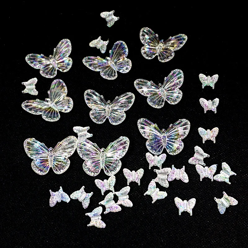 

Best Laser Butterfly about 100 diy crystal drop glue phone case headphone cover resin accessory material pack