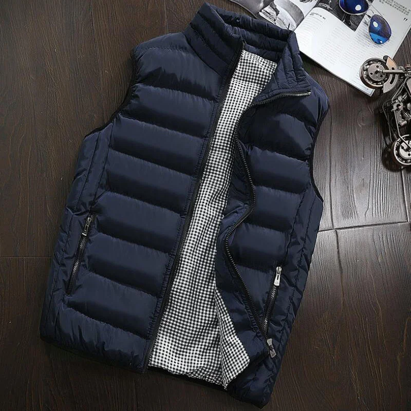 

New Men 2023 Autumn Winter Vest Casual Outwear Warm Sleeveless Jackets Chalecos Para Hombre Male Fashion Waistcoat 5XL