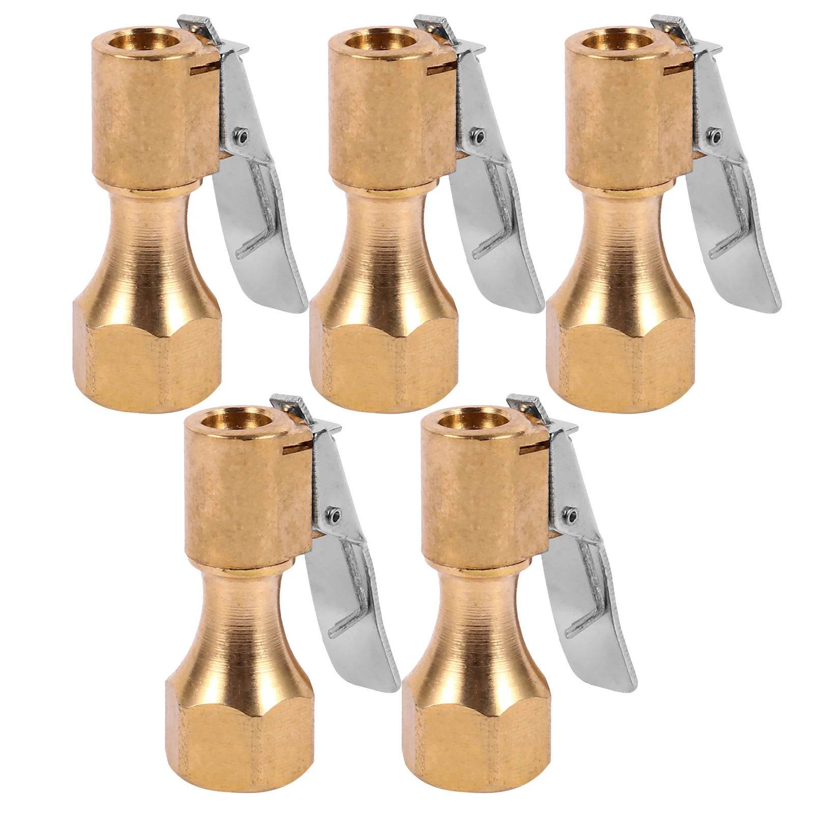 5 szt. Mocny, miedziany, zamknięty uchwyt pneumatyczny do pompowania opon 250 Psi, do akcesoriów kompresorów, prosty końcówka.