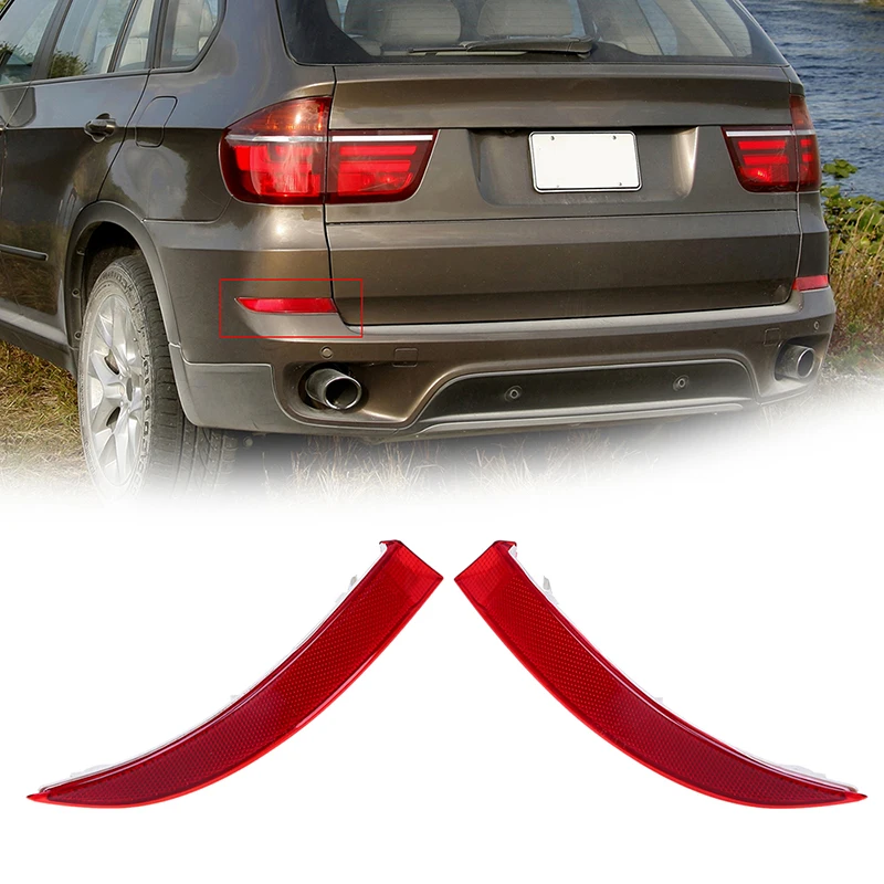 For BMW X5 E70 LCI 2011 2012 2013 63147240997 63147240998 Rear Bumper Reflector Light Lamp Red Lens Cover Left Right Side