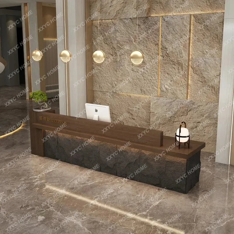 XX  New Chinese Retro Hot Pot Restaurant Foot Bath Shop Checkout Page Hotel Health Center Front Desk
