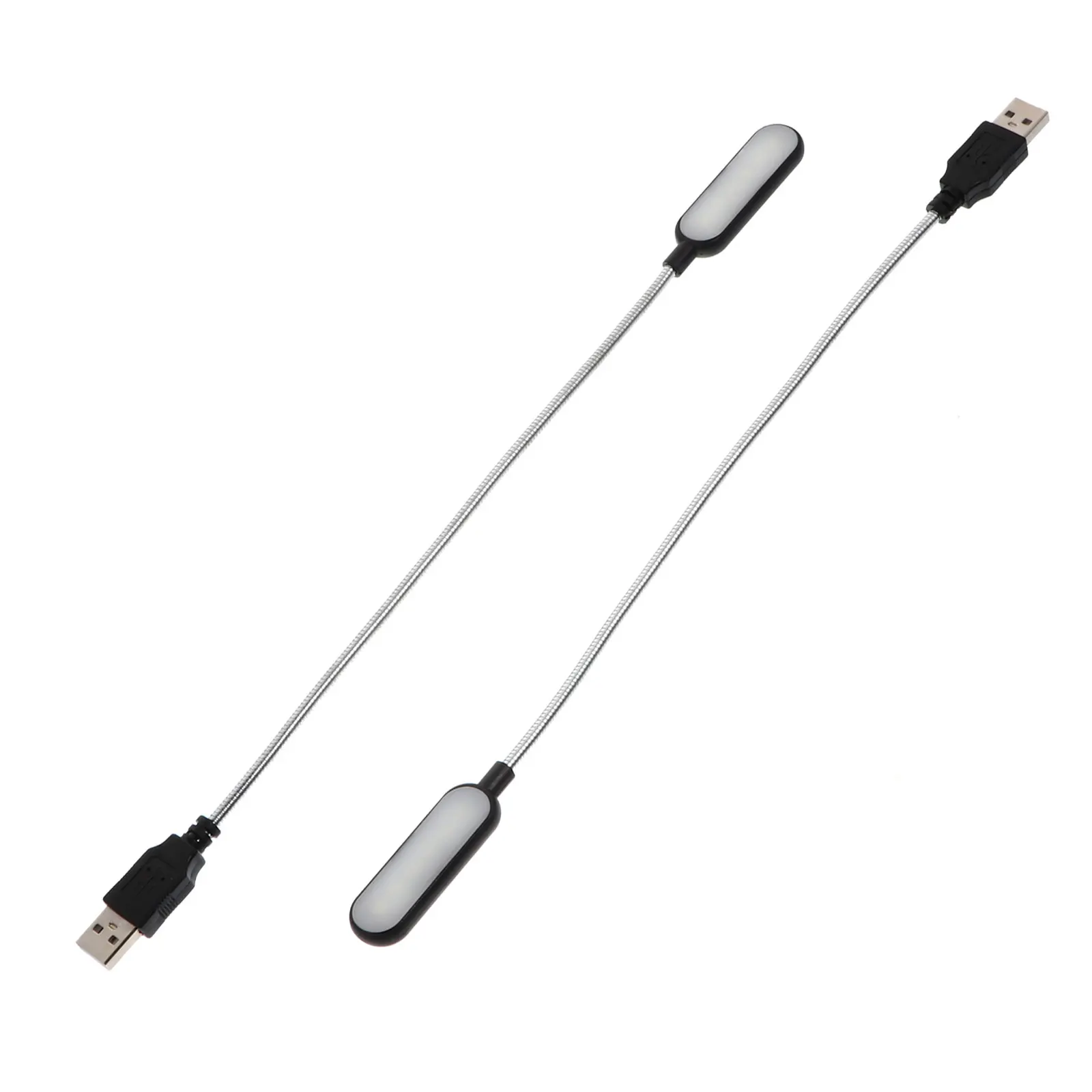 

2 PCS Portable USB Lamp Mini Bendable LED Light for Laptop Computer Keyboard Reading Home Office Travel Bright White Compact