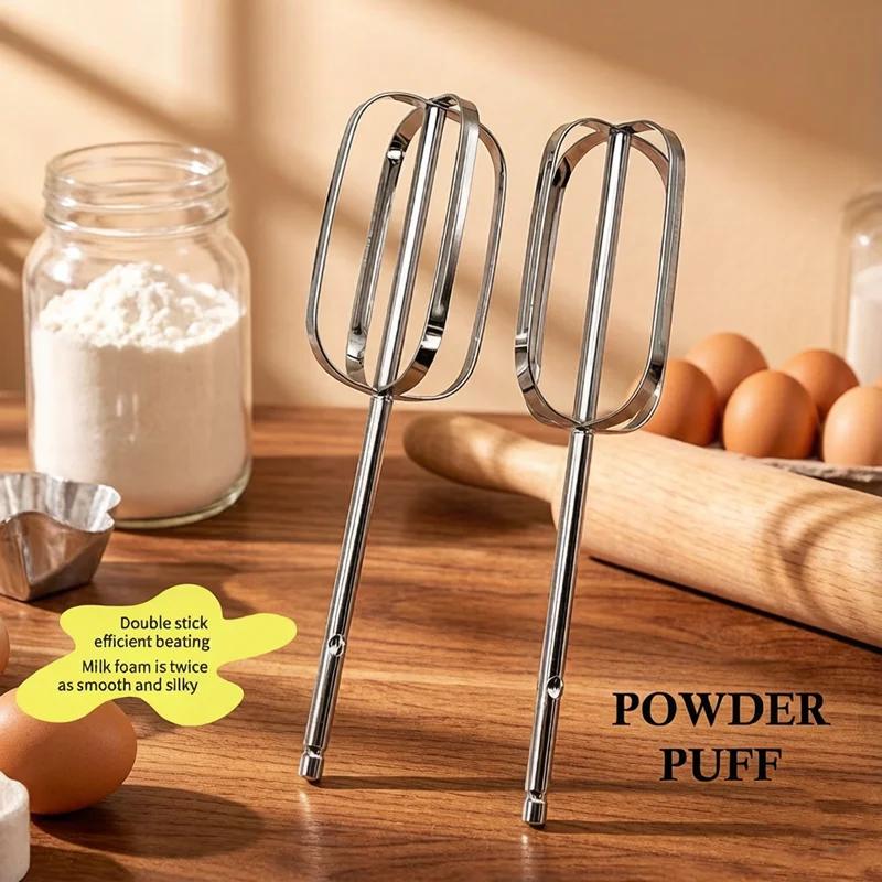 Electric Hand Mixer Replacement Attachments 1/2Pcs Stainless Steel Beater Whisk, Universal Durable Mixing Tools for Home Kitchen