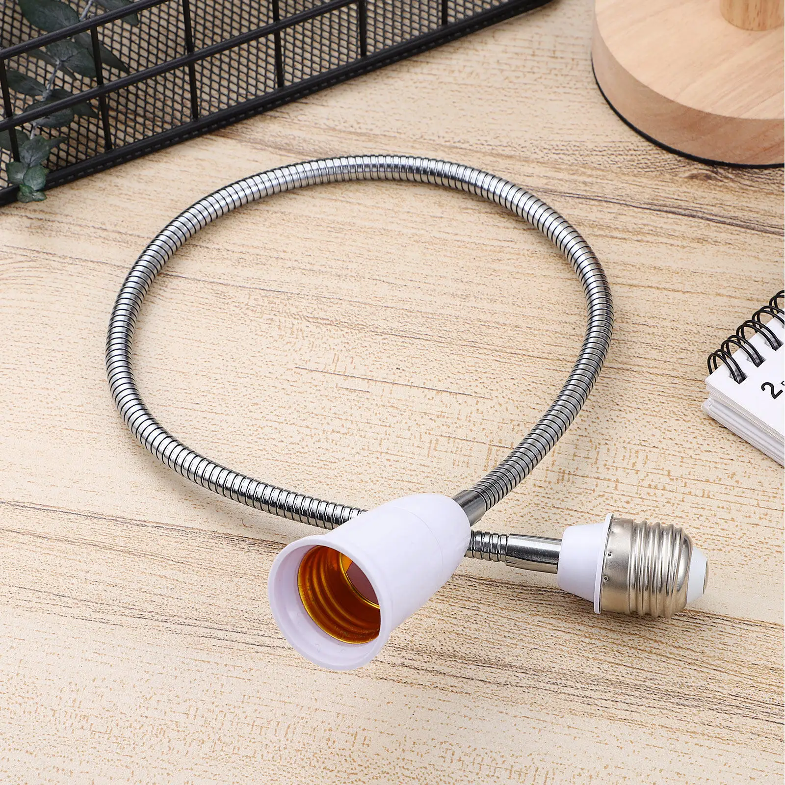 

Гибкий удлинитель для патрона лампы E27, трубка-шланг 60 см, совместим с внутренними и наружными светильниками