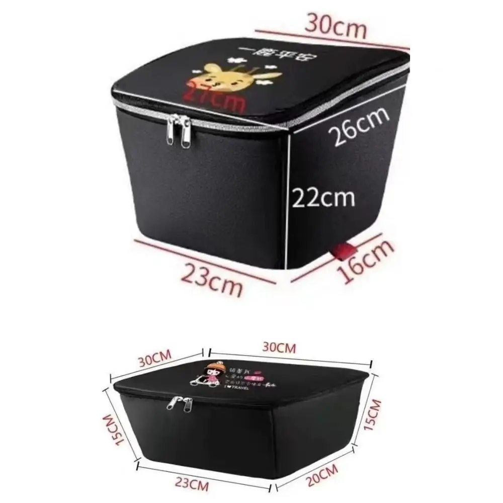 Forro de cesta de bicicleta preto padrão de desenho animado à prova d'água cesta frontal de bicicleta bolsa de armazenamento de cesta de bicicleta à prova de sol bicicleta elétrica