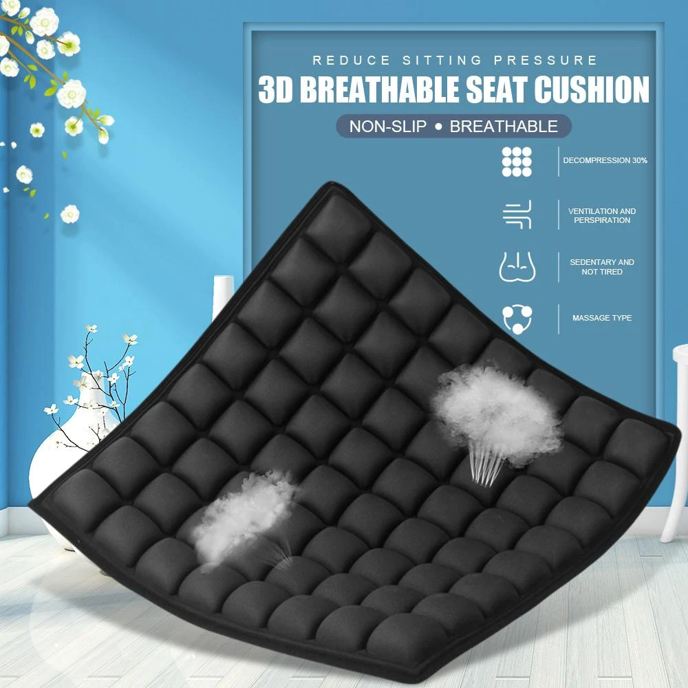 3D Air Cushion for Office Chair Car Seat Air Seat Cushion Back Cushion for Relieving Back Sciatica Tailbone Pain Seat Pad