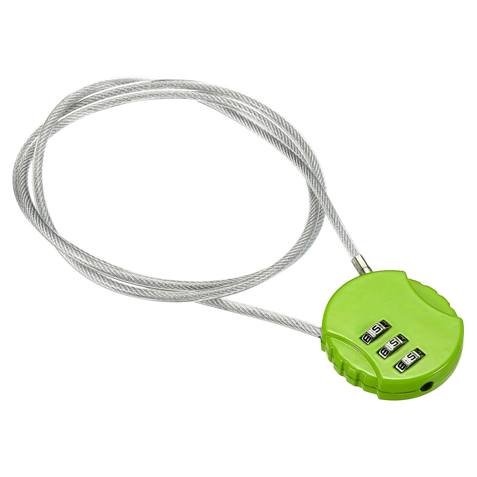 1 Pack Combination Lock 19.6 Inch / 31.4 Inch Small 3 Digit Padlock for Gym Locker Yellow/Green