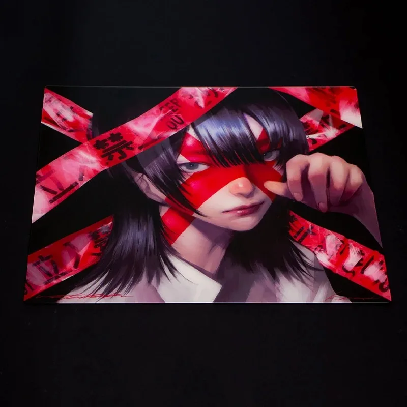 New Glass Mouse Pad Anime Girl SAI Replica Gaming Tempered Glass Mousepad E-sports Gaming Table Pad Customized Mats Y2k
