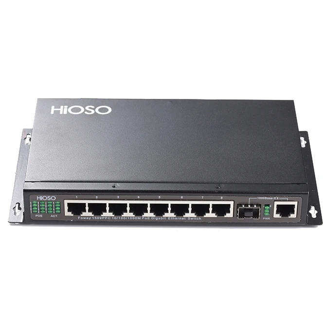 HiOSO POE Switch Managed Gigabit 8 Port Switch with 12/24/48 ports fiber switch