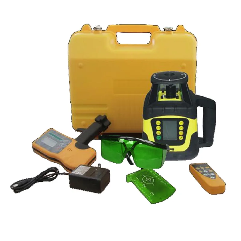 High Accuracy 500m Measuring Range Automatic Self-leveling 360 3D green Beam rotary laser level With LCD