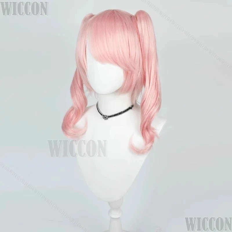 d;4'v\6.h/Game Project Sekai Colorful Stage! Mizuki Akiyama Pink Wig Cosplay Prop Double ponytail Hair Women Girls C6;j'3\s,9'b/ view 4