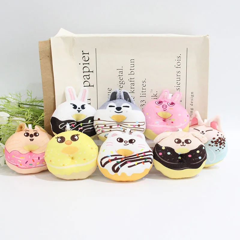 SKZOO الضالة الاطفال الكرتون الحيوان أفخم دمية حقيبة سلسلة مفاتيح دمية قلادة لطيف ألعاب حيوانات المفاتيح هدية مهرجان الأطفال