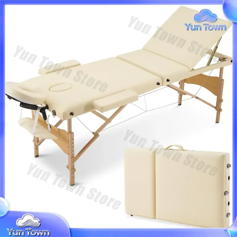 Portable Folding Massage Table for 2026 Adjustable Height Lash Bed Tattoo Table Lightweight Massage Bed with Headrest for