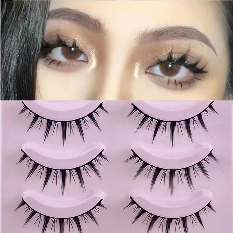 

5 Pairs Of Little Devil False Eyelashes COS Three-Dimensional Natural Simulation Thick Hard Stalk Eye Eyelashes Makeup Tools