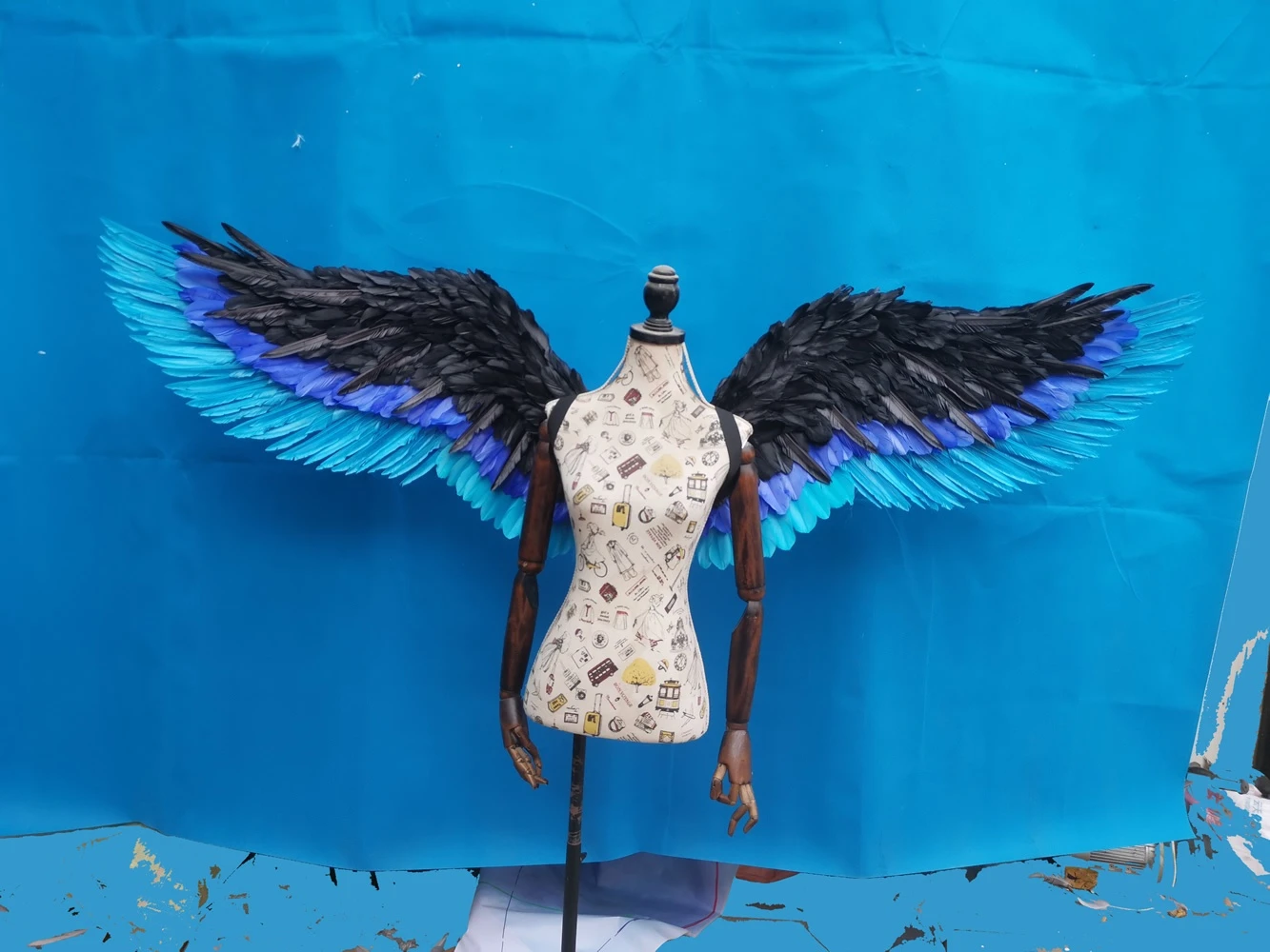 

New High Quality Colorful Angel Wings Natural Feather handmade crafts Fairy Wing Bar Party Decorations