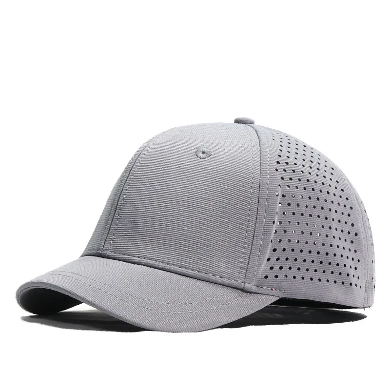 Customized Logo Hard Top Short Brim Breathable Mesh Hat Men\'s New Summer Big Head Rear Sealing Sunshade Baseball Cap Gorras