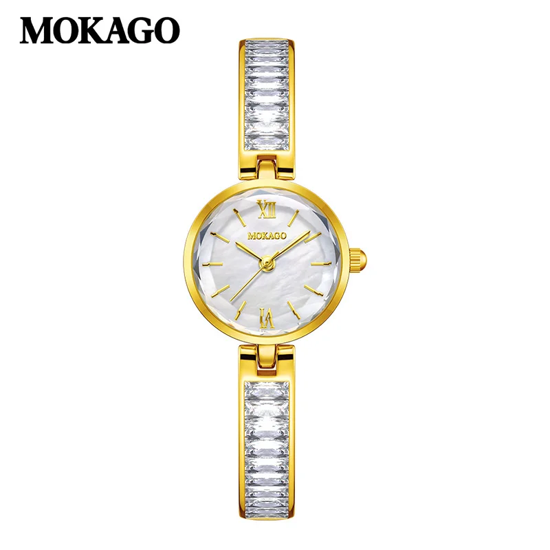 MOKAGO 8150 Quartz Watches for Woman Fashion Bracelet Luxury Water Resistant Copper Strap Elegant Ladies Watches reloj mujer