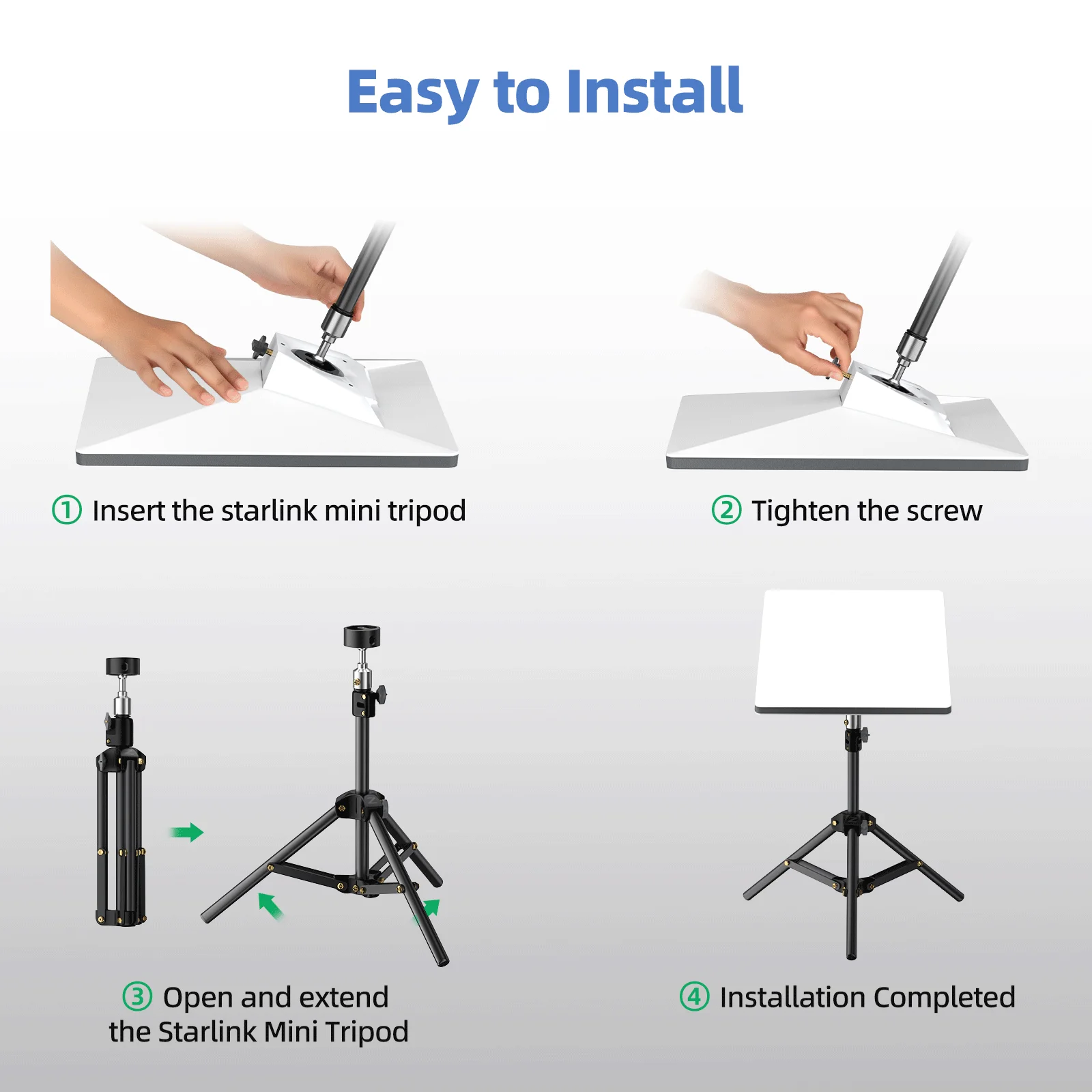 Portable Tripod Mount for Starlink Mini Adjustable Quick installation Outdoor Traveling Tripod for RV Yacht Camper Mounting Kit
