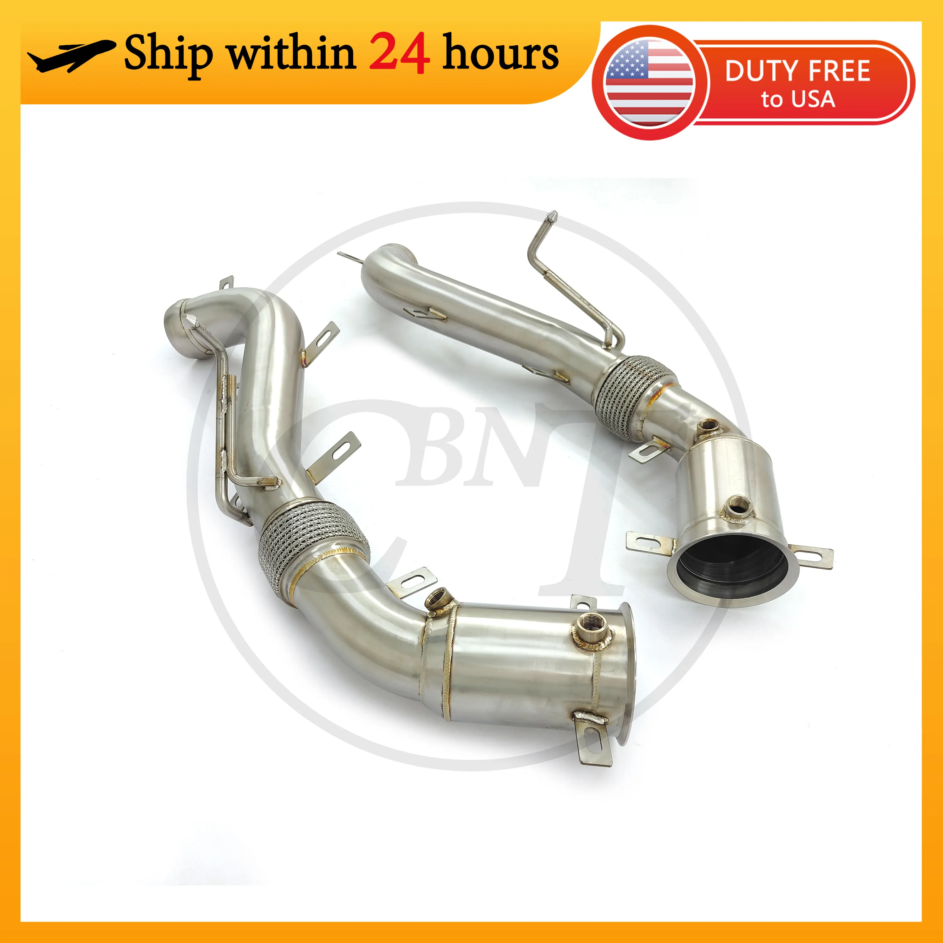 

CBNT Fast Shipping Exhaust Pipe High Performance Downpipe for McLaren 650S 540C 570S MP4-12C 600Lt SS304 Exhaust Straight Pipe