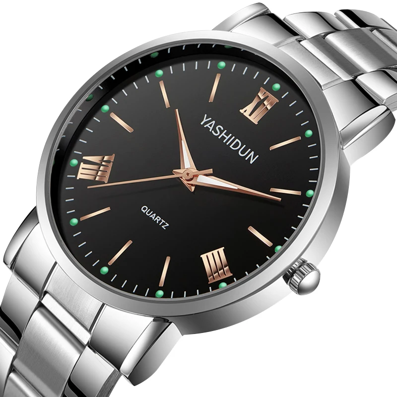 YASHIDUN カップル腕時計男性女性ビジネスデザインハンドウォッチレザーカップル腕時計クォーツ腕時計時計ギフトリロイ Mujer